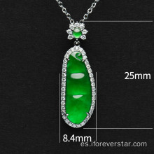 Temperamento Damas Jade Verde Jadeite Collar colgante